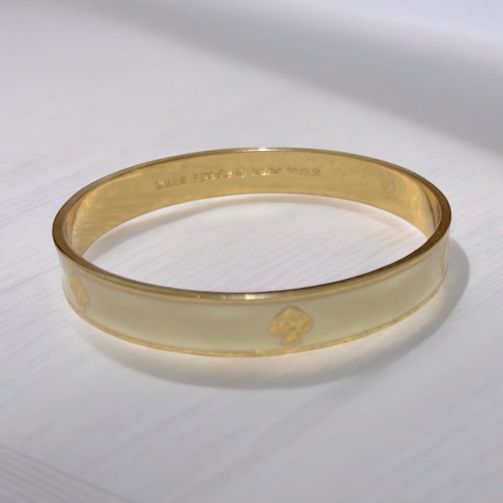 Kate Spade New Your bangle bracelet gold tone and ivory color